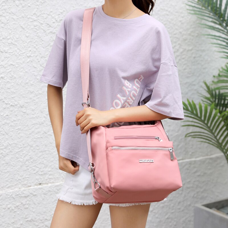 New 2021 Women's Ladies Shoulder bag Female Messenger Bag Travel Handbag High Quality Nylon CrossBody Bag Bolsas Feminina