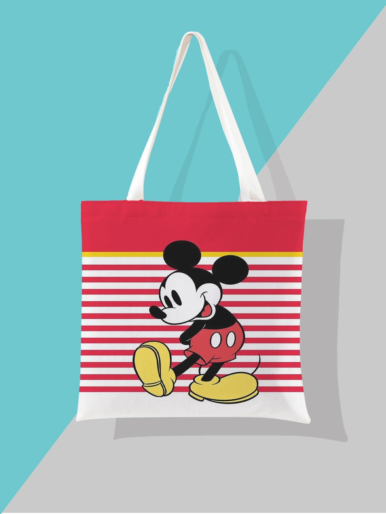 2022 Newest Women's Bag Disney Mickey Mouse Shoulder Bags Cartoon Printing Minnie Kawaii High Capacity Handbag Shopper Bag Gifts