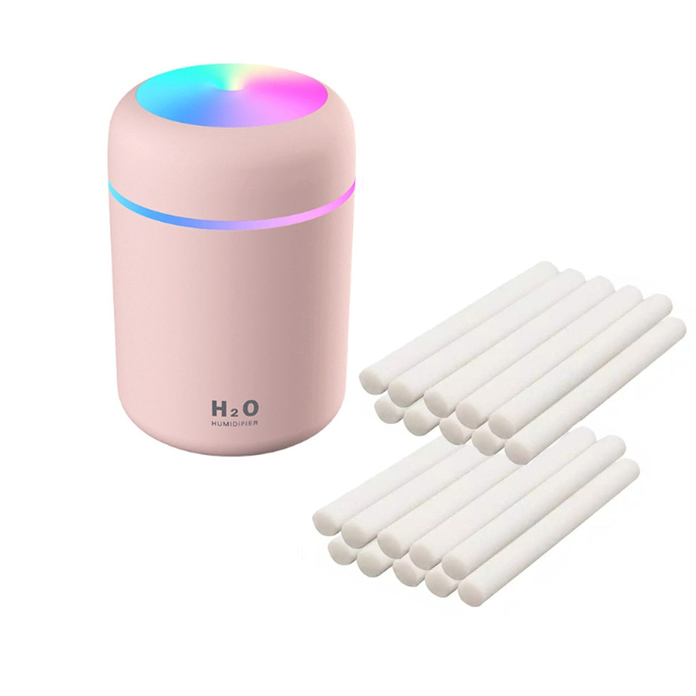 Portable Ultrasonic Air Humidifier USB Essential Oil Diffuser Cool Mist Maker Purifier with Night Light Car Office Humidifier