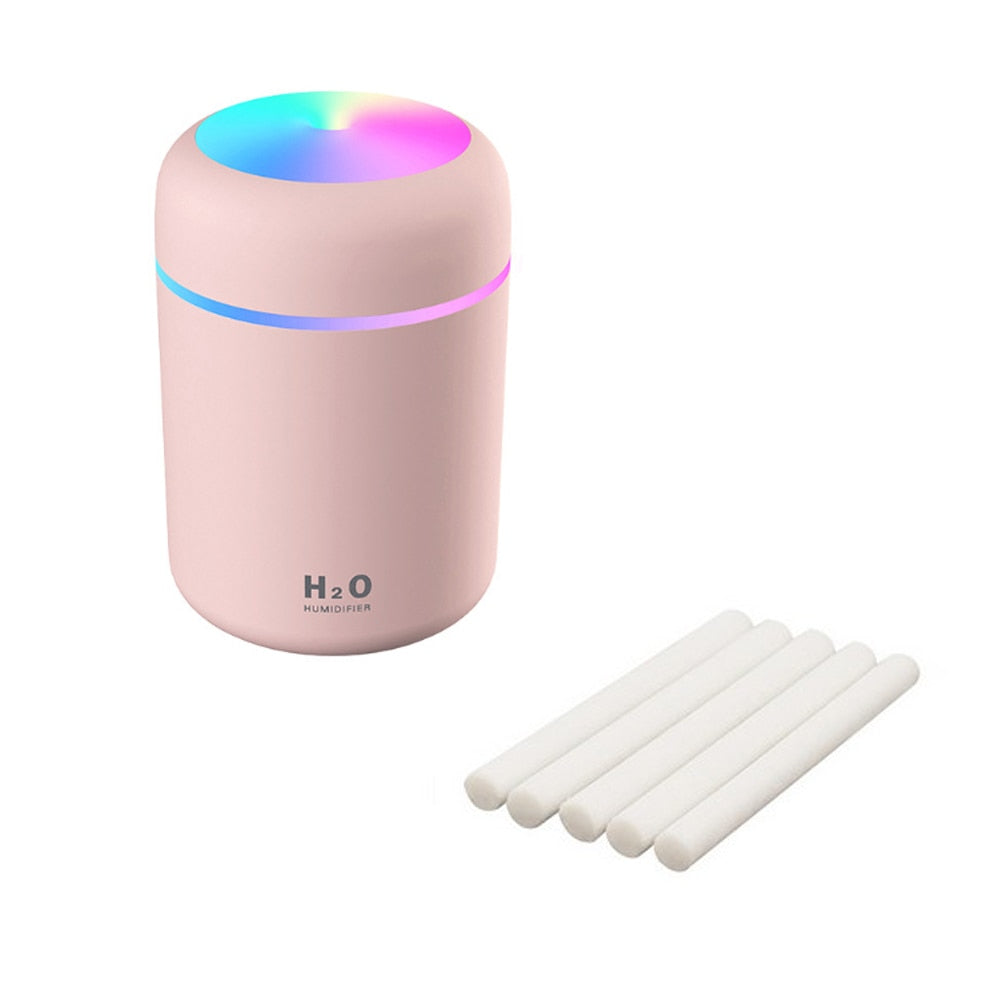 Portable Ultrasonic Air Humidifier USB Essential Oil Diffuser Cool Mist Maker Purifier with Night Light Car Office Humidifier
