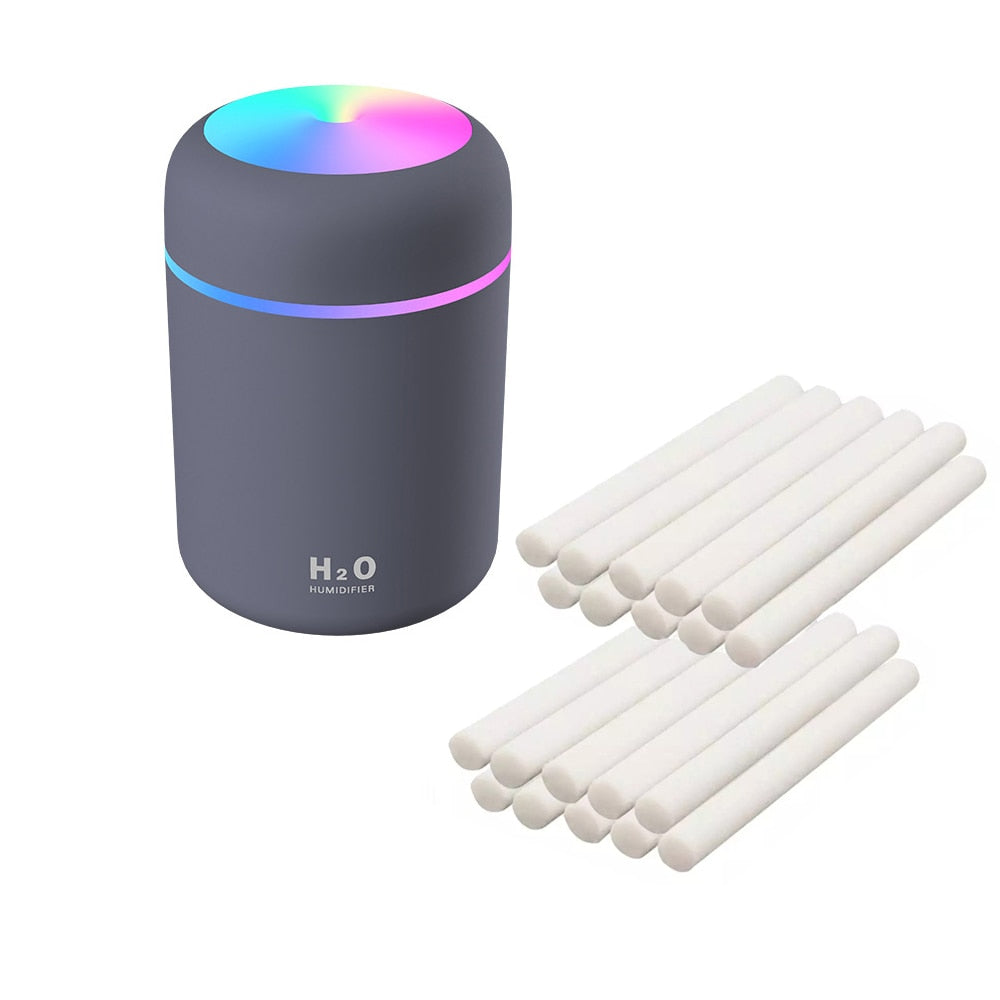 Portable Ultrasonic Air Humidifier USB Essential Oil Diffuser Cool Mist Maker Purifier with Night Light Car Office Humidifier