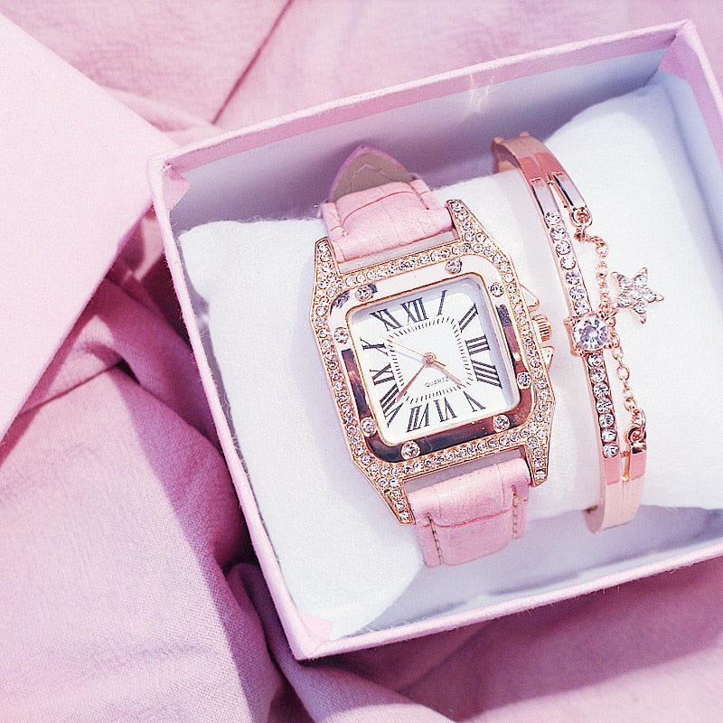 Women Diamond Watch Zegarek Damski - TamikaExpress.com