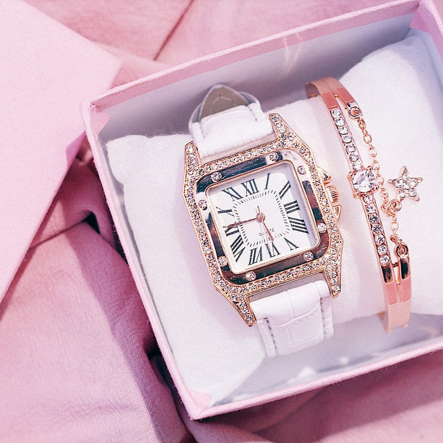 Women Diamond Watch Zegarek Damski - TamikaExpress.com