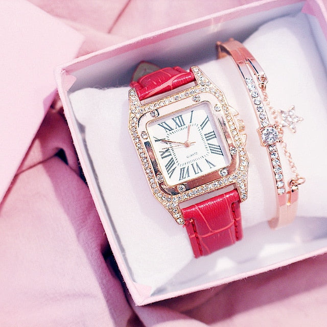 Women Diamond Watch Zegarek Damski - TamikaExpress.com