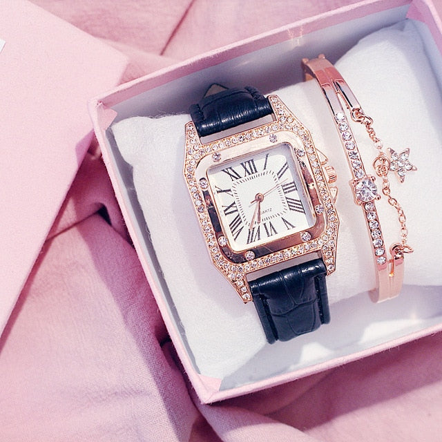 Women Diamond Watch Zegarek Damski - TamikaExpress.com