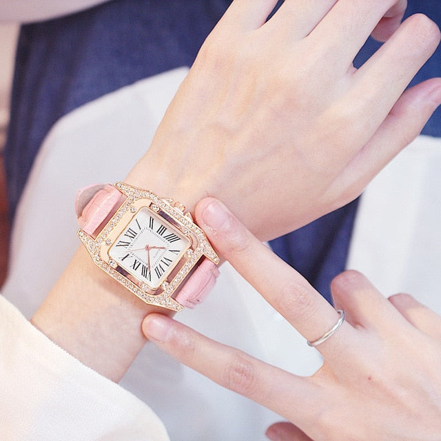 Women Diamond Watch Zegarek Damski - TamikaExpress.com