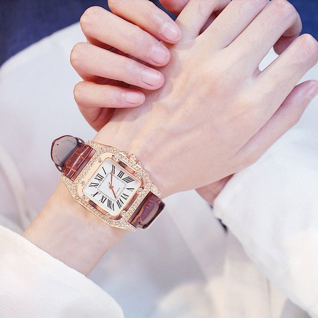 Women Diamond Watch Zegarek Damski - TamikaExpress.com