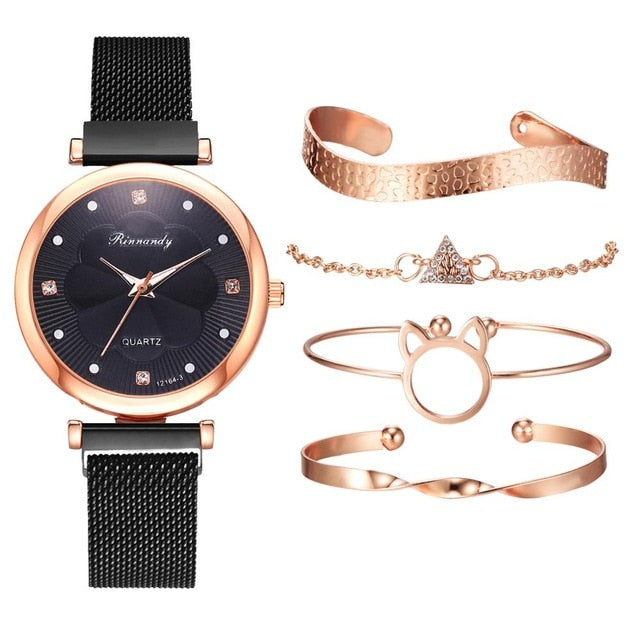 Buckle Flower bracelet Watch - TamikaExpress.com