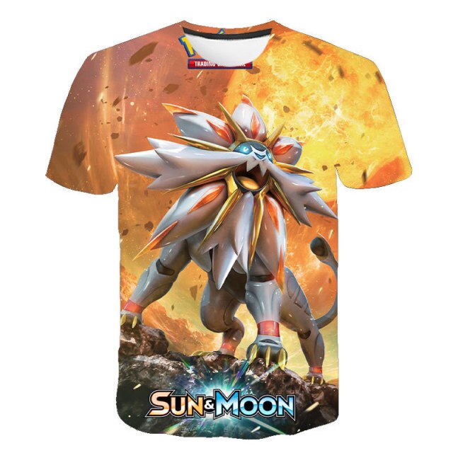 2021Summer New Cute Interesting Men Women T Shirt Pokemon Print Polyester 3D T-Shirt Summer Harajuku Boys Animation Clothing