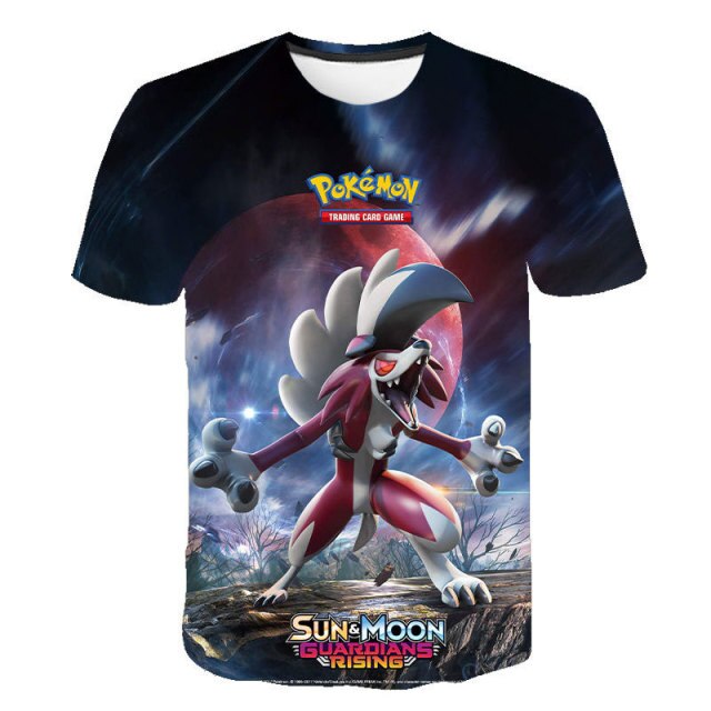 2021Summer New Cute Interesting Men Women T Shirt Pokemon Print Polyester 3D T-Shirt Summer Harajuku Boys Animation Clothing