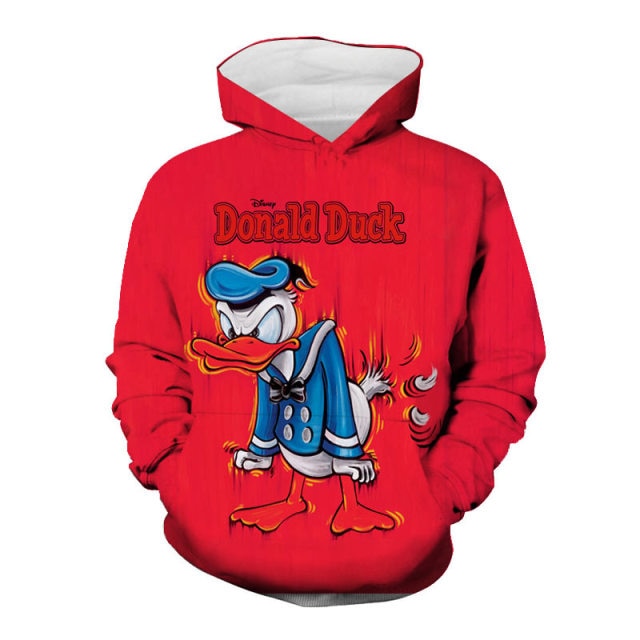 Disney Mickey Mouse Men Hoodies Cartoon Anime 3D Print Fashion Baby Boy Girl Kids Sweatshirts Oversized Women Clothing Tops
