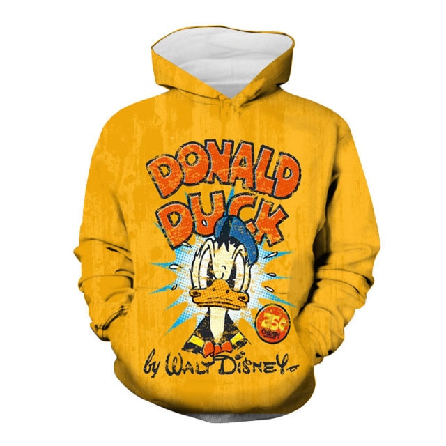 Disney Mickey Mouse Men Hoodies Cartoon Anime 3D Print Fashion Baby Boy Girl Kids Sweatshirts Oversized Women Clothing Tops