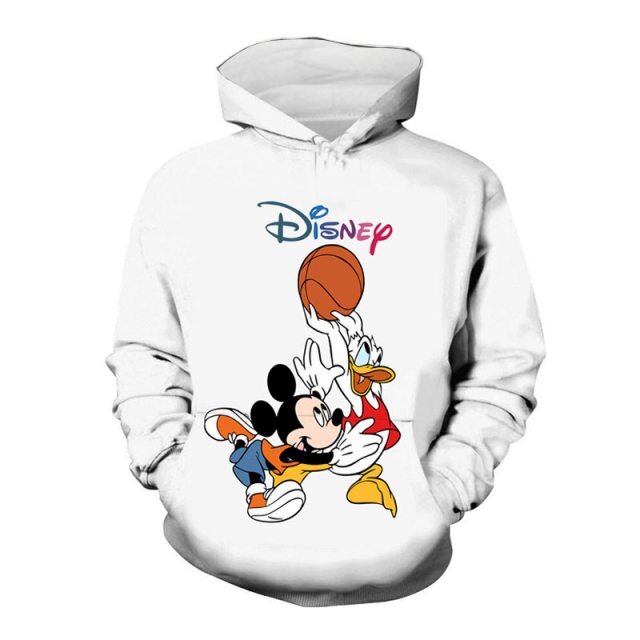 Disney Mickey Mouse Men Hoodies Cartoon Anime 3D Print Fashion Baby Boy Girl Kids Sweatshirts Oversized Women Clothing Tops