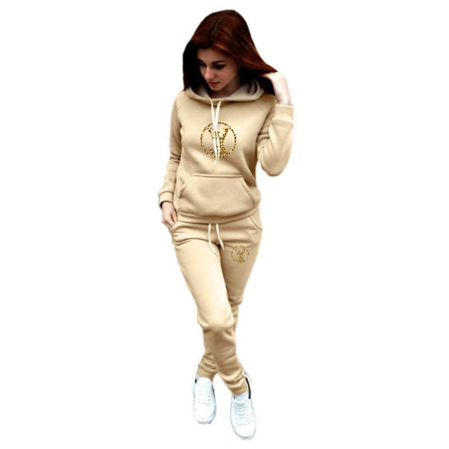 Men Women Tracksuits Set Printed Hoodies + Pants  Pullover Casual Fleece Sweatshirt Streetwear Brand Clothing Sweater Pullover