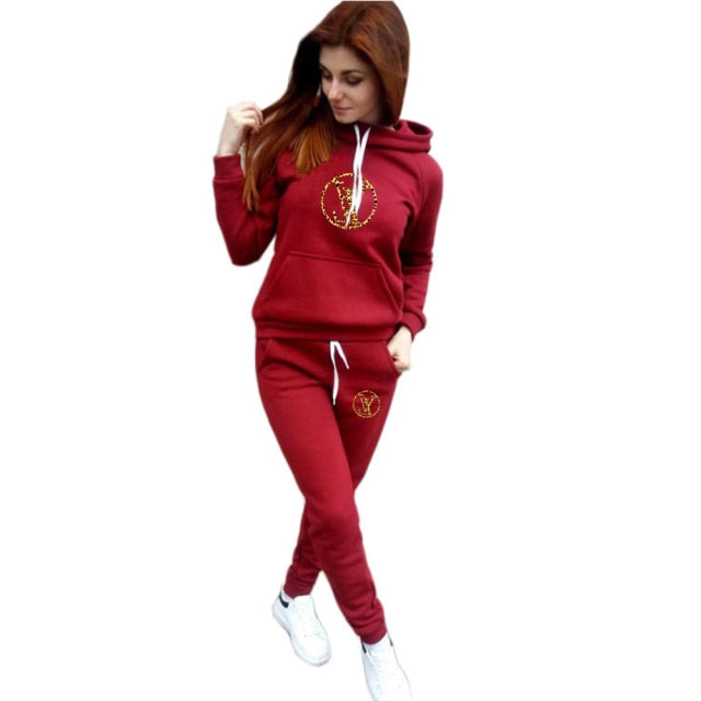 Men Women Tracksuits Set Printed Hoodies + Pants  Pullover Casual Fleece Sweatshirt Streetwear Brand Clothing Sweater Pullover