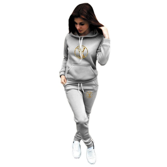 Men Women Tracksuits Set Printed Hoodies + Pants  Pullover Casual Fleece Sweatshirt Streetwear Brand Clothing Sweater Pullover