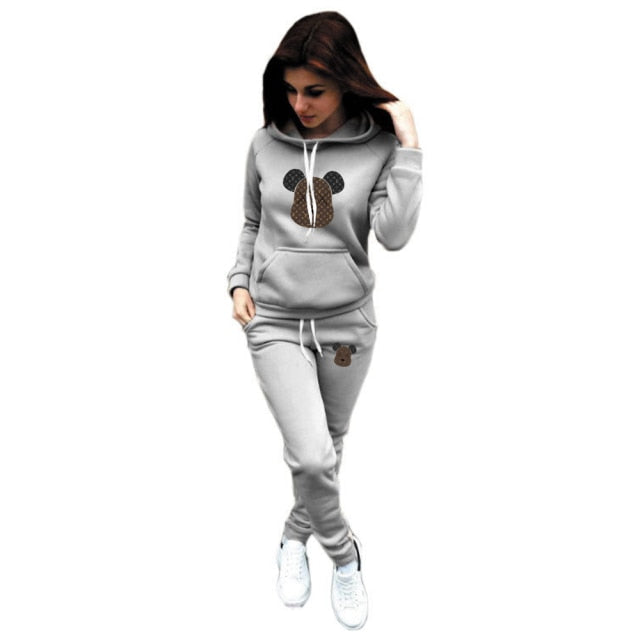 Men Women Tracksuits Set Printed Hoodies + Pants  Pullover Casual Fleece Sweatshirt Streetwear Brand Clothing Sweater Pullover
