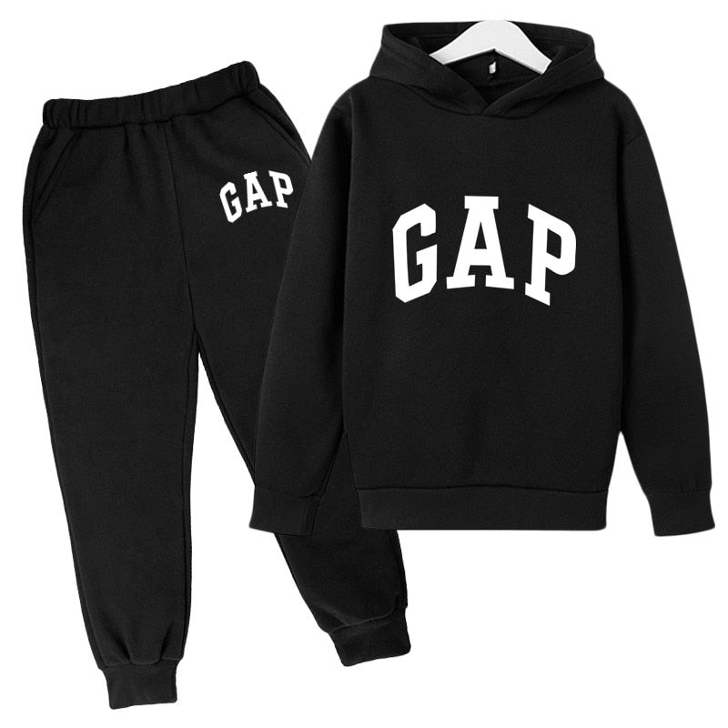 Children's Sports Shirt Clothing 2-piece Set Of Letter Printing Men And Women Children Fashion Casual Hoodie Set