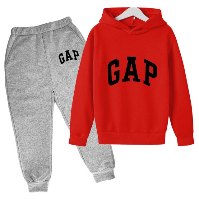 Children's Sports Shirt Clothing 2-piece Set Of Letter Printing Men And Women Children Fashion Casual Hoodie Set