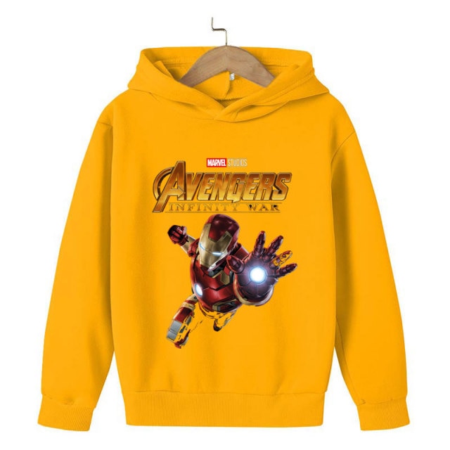 New Winter Iron Man clothing Boy Winter hoodies School clothes girls Sweatshirt Children's Outerwear Outdoor Leisure 4-14T
