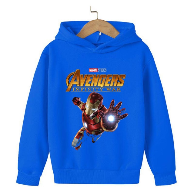 New Winter Iron Man clothing Boy Winter hoodies School clothes girls Sweatshirt Children's Outerwear Outdoor Leisure 4-14T