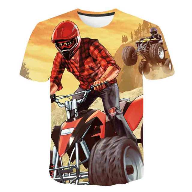 Grand Theft Auto Game GTA 5 Boys Summer T Shirts Cool GTA5 Men TShirt Colorful 3D Print T-shirt Tee Shirt Funny Clothing