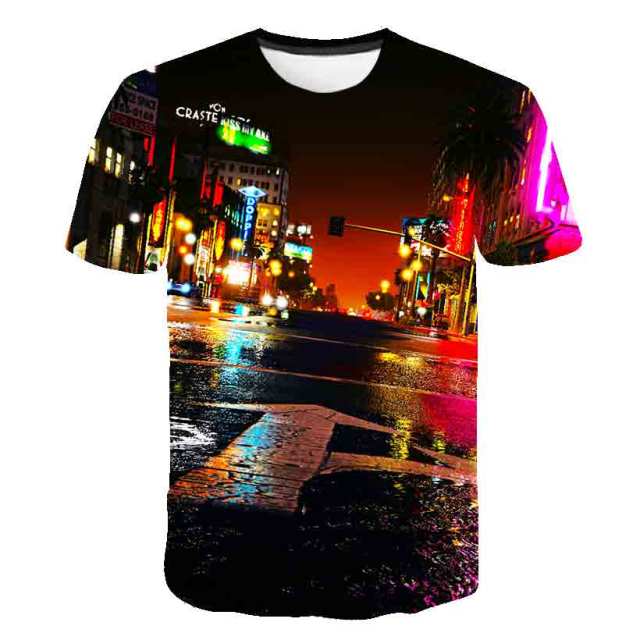 Grand Theft Auto Game GTA 5 Boys Summer T Shirts Cool GTA5 Men TShirt Colorful 3D Print T-shirt Tee Shirt Funny Clothing