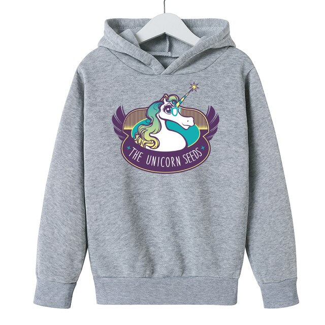 Children's Pink Unicorn Hoodie,boy's and Girl's Pure Catton Clothing, for Men and Women,size 4T-14T