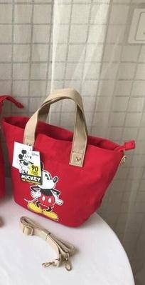 Disney Mickey Mouse Lady Canvas Crossbody Shoulder Bag Cartoon Fashion Minnie Handbag Large Capacity Shopping + Book Bag