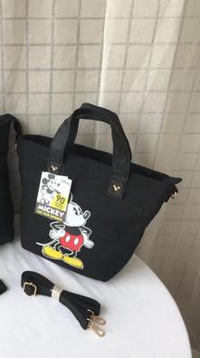 Disney Mickey Mouse Lady Canvas Crossbody Shoulder Bag Cartoon Fashion Minnie Handbag Large Capacity Shopping + Book Bag
