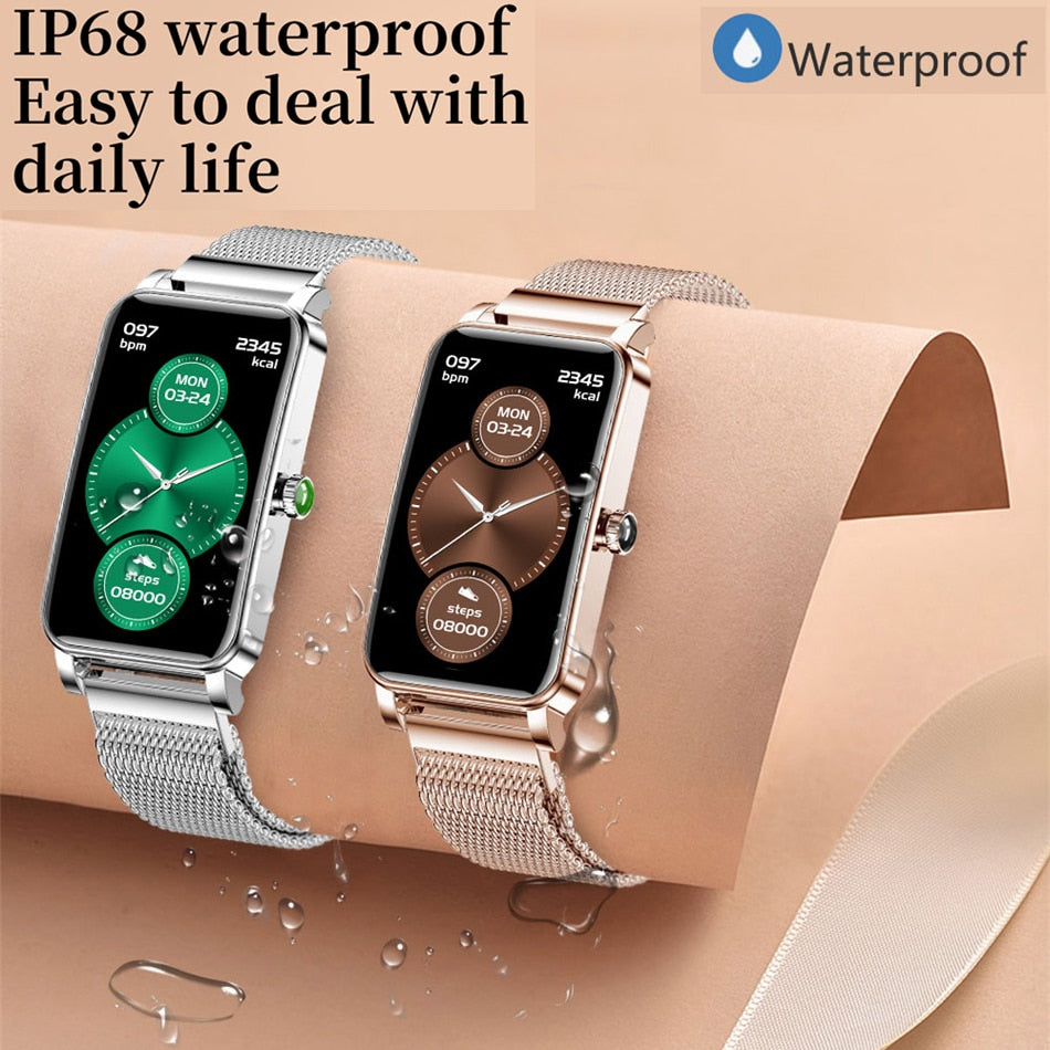 GEJIAN Fashion Smart Watch Women Watches Heart Rate Monitor Call reminder Bluetooth Ladies smartwatch woman For IOS Android +Box