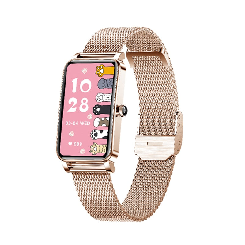 GEJIAN Fashion Smart Watch Women Watches Heart Rate Monitor Call reminder Bluetooth Ladies smartwatch woman For IOS Android +Box