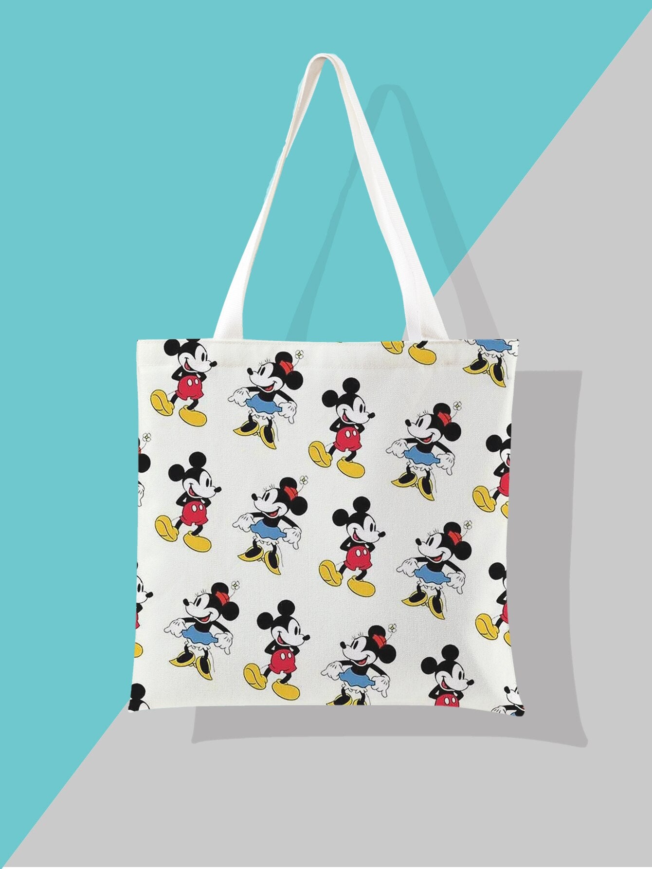 2022 Newest Women's Bag Disney Mickey Mouse Shoulder Bags Cartoon Printing Minnie Kawaii High Capacity Handbag Shopper Bag Gifts