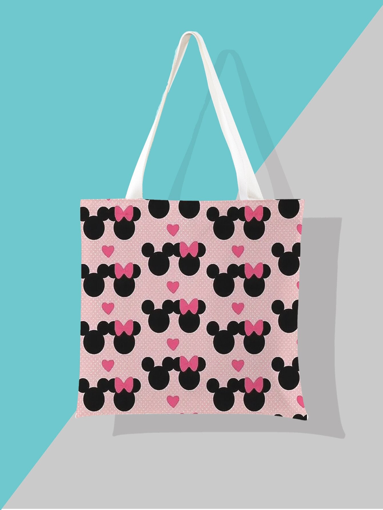 2022 Newest Women's Bag Disney Mickey Mouse Shoulder Bags Cartoon Printing Minnie Kawaii High Capacity Handbag Shopper Bag Gifts