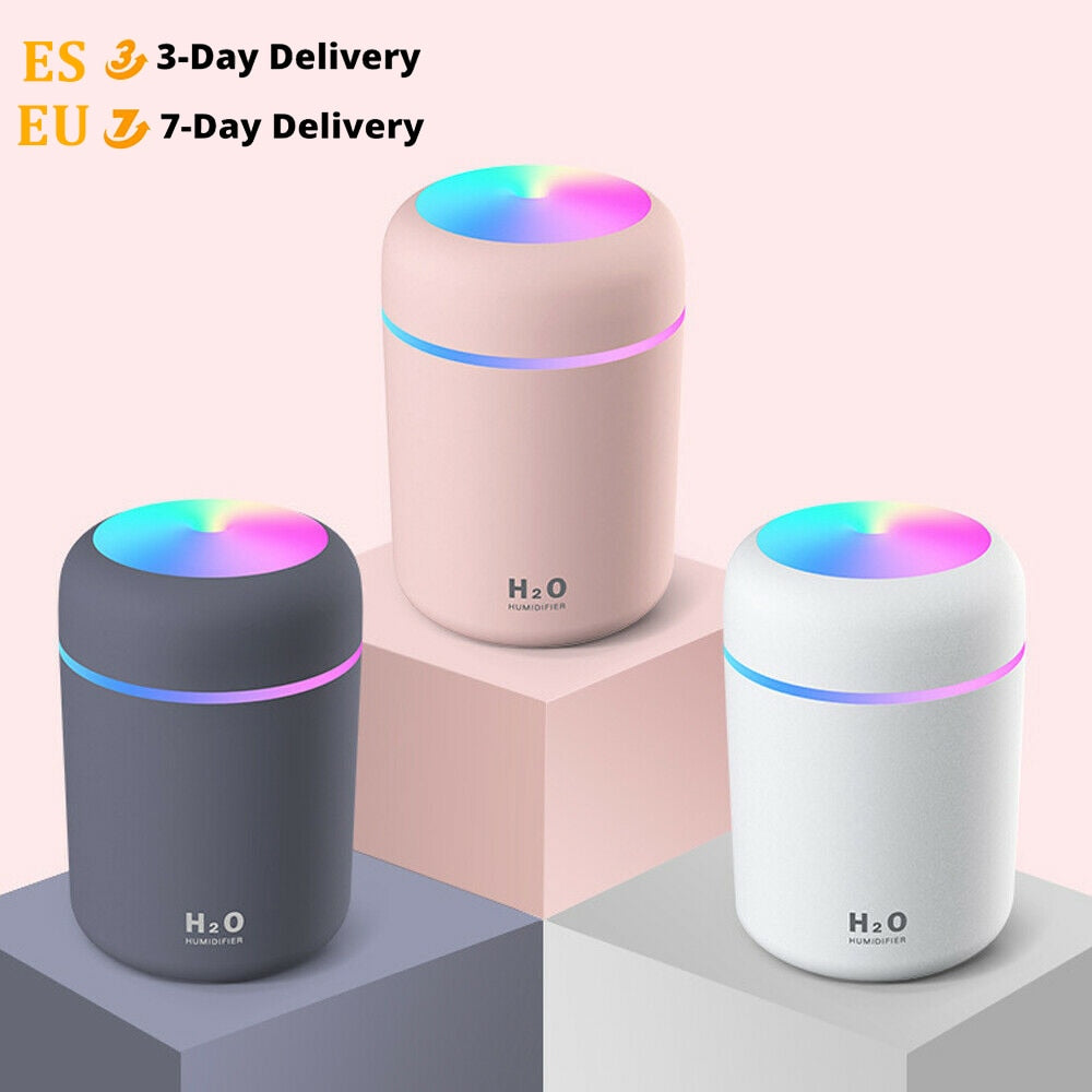 Portable Ultrasonic Air Humidifier USB Essential Oil Diffuser Cool Mist Maker Purifier with Night Light Car Office Humidifier