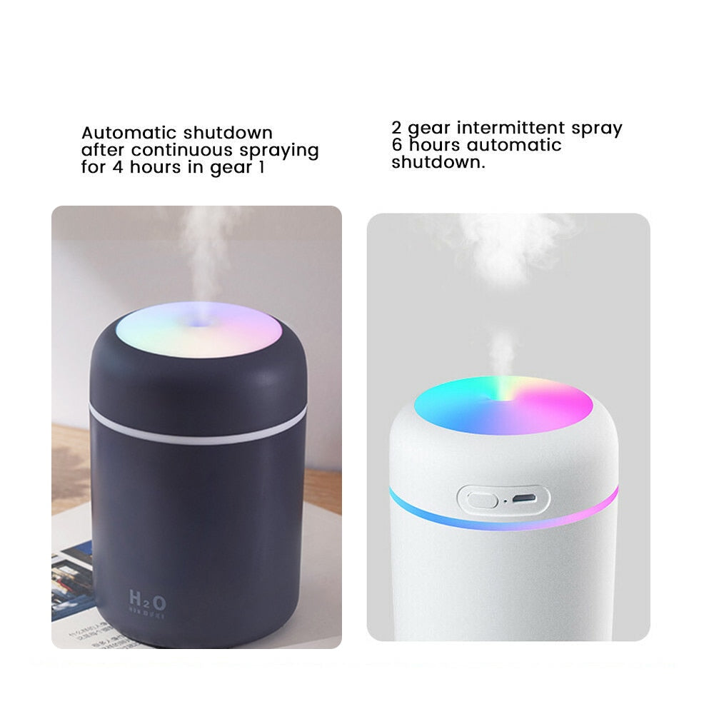 Portable Ultrasonic Air Humidifier USB Essential Oil Diffuser Cool Mist Maker Purifier with Night Light Car Office Humidifier