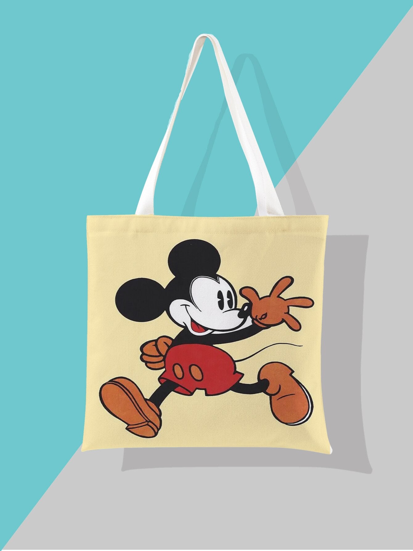2022 Newest Women's Bag Disney Mickey Mouse Shoulder Bags Cartoon Printing Minnie Kawaii High Capacity Handbag Shopper Bag Gifts