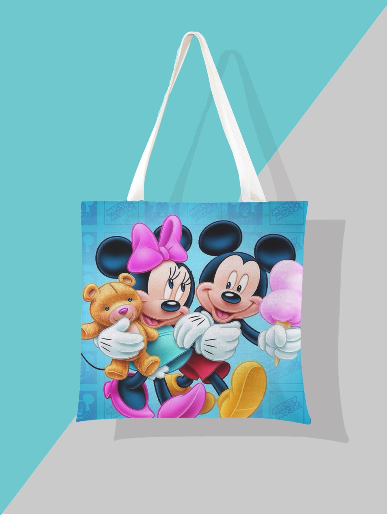 2022 Newest Women's Bag Disney Mickey Mouse Shoulder Bags Cartoon Printing Minnie Kawaii High Capacity Handbag Shopper Bag Gifts