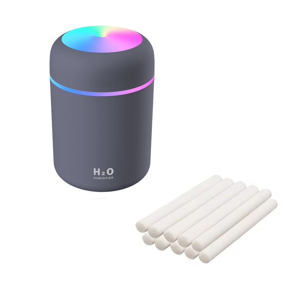 Portable Ultrasonic Air Humidifier USB Essential Oil Diffuser Cool Mist Maker Purifier with Night Light Car Office Humidifier
