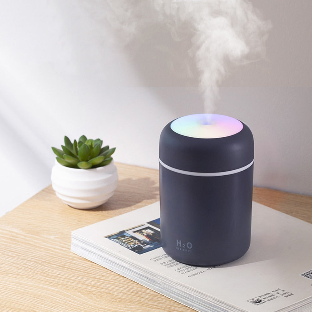 Portable Ultrasonic Air Humidifier USB Essential Oil Diffuser Cool Mist Maker Purifier with Night Light Car Office Humidifier