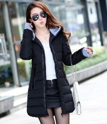 Cheap wholesale waterproof Autumn Winter fashion casual women overcoat warm jacket thick long Lady Coats female warm Parkas