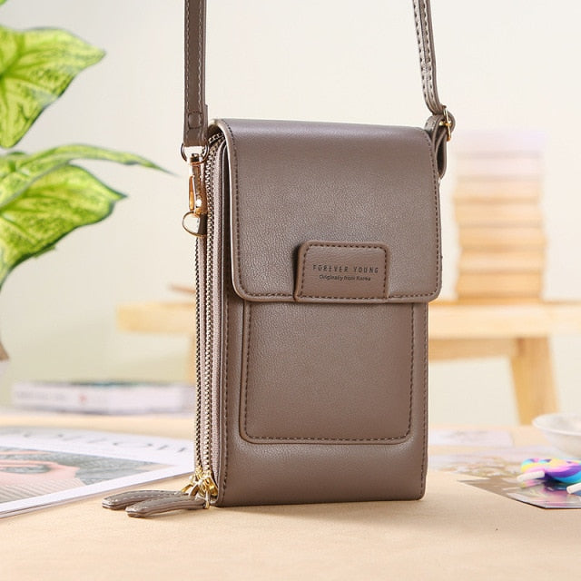 Women Bags Soft Leather Wallets Touch Screen Cell Phone Purse Crossbody Shoulder Strap Handbag for Female Cheap Women's Bags