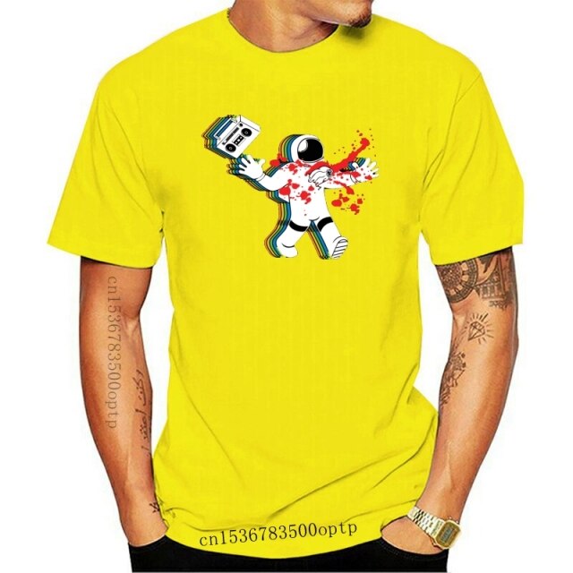 New Boombox Astronaut Alien T Shirt Custom Short Sleeve Brand-clothing 2021 Car-styling Big Size Cotton Crewneck Shirts For Boys