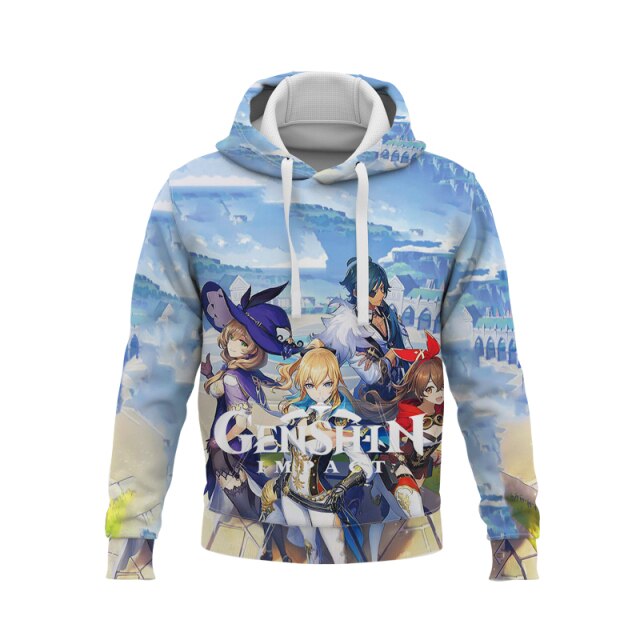 Game Genshin Impact Hoodies Men Women's Sweatshirt Boys Clothing Anime 3D Hoody Sexy Girl Klee XIAO Mens Hoodie kids Pullovers