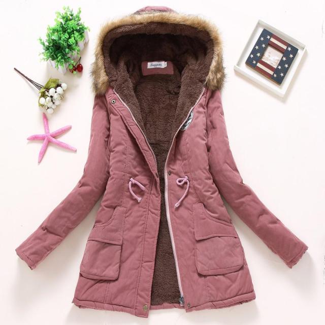 Ailegogo New Autumn Winter Women Cotton Jacket Padded Casual Slim Coat Emboridery Hooded Parkas Size 3XL Wadded Overcoat