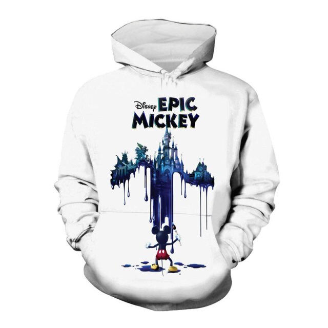 Disney Mickey Mouse Men Hoodies Cartoon Anime 3D Print Fashion Baby Boy Girl Kids Sweatshirts Oversized Women Clothing Tops