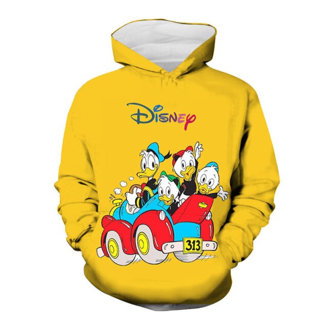 Disney Mickey Mouse Men Hoodies Cartoon Anime 3D Print Fashion Baby Boy Girl Kids Sweatshirts Oversized Women Clothing Tops