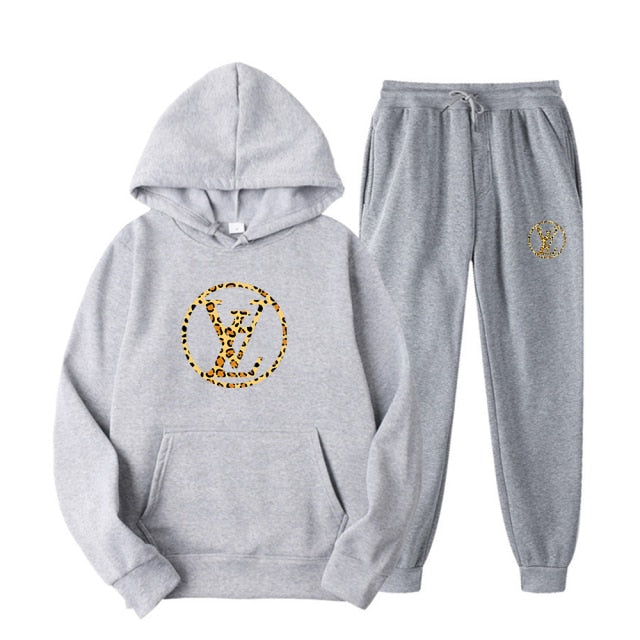 Men Women Tracksuits Set Printed Hoodies + Pants  Pullover Casual Fleece Sweatshirt Streetwear Brand Clothing Sweater Pullover