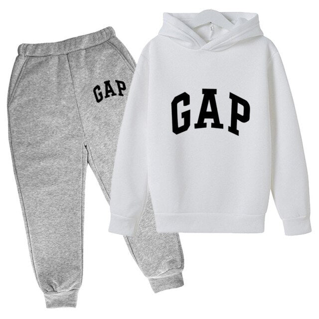 Children's Sports Shirt Clothing 2-piece Set Of Letter Printing Men And Women Children Fashion Casual Hoodie Set