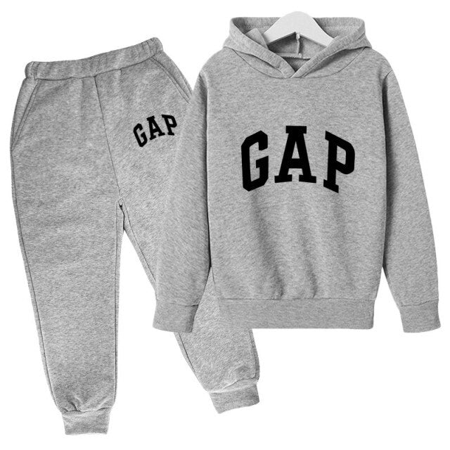 Children's Sports Shirt Clothing 2-piece Set Of Letter Printing Men And Women Children Fashion Casual Hoodie Set